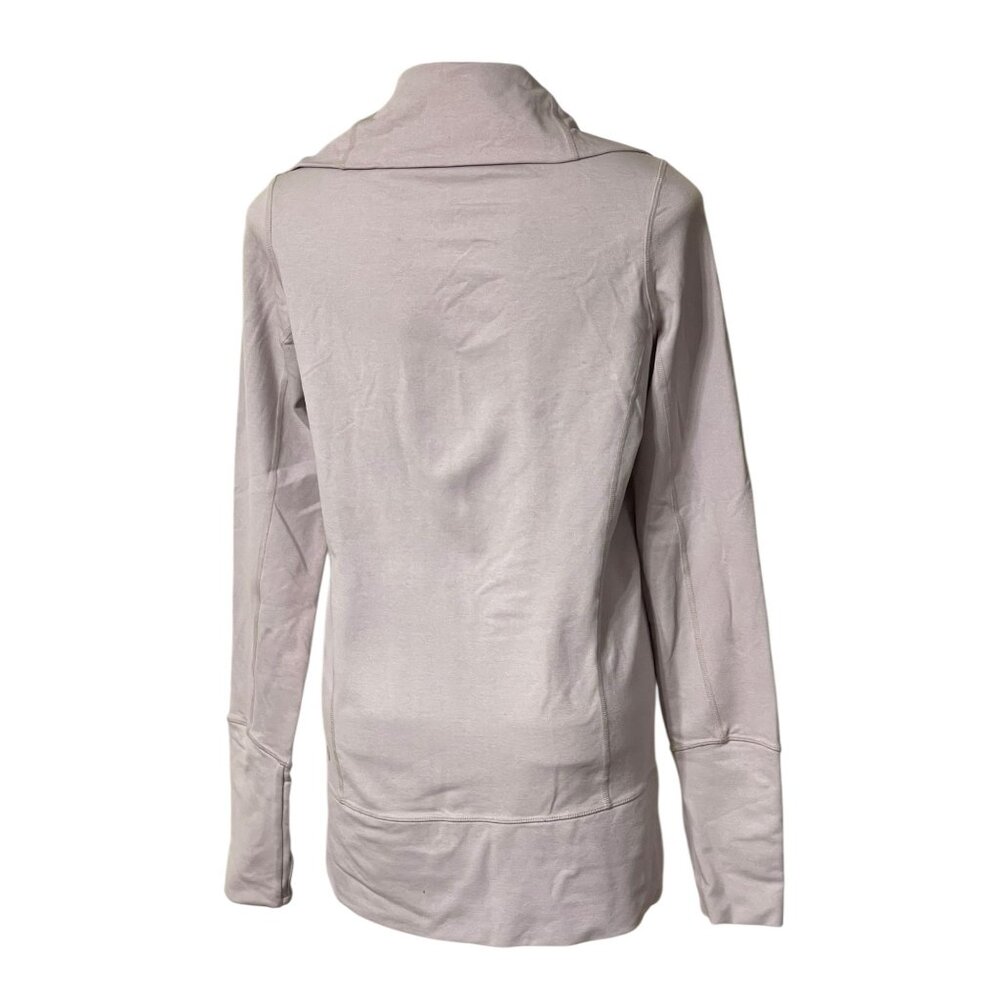 Lululemon Womens Full-Zip Jacket Size 6 Light  Grayish beige color. With Thumbho - Picture 2 of 16